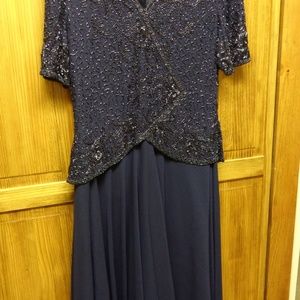LAURENCE KAZAR  NY fancy BEADED DRESS L